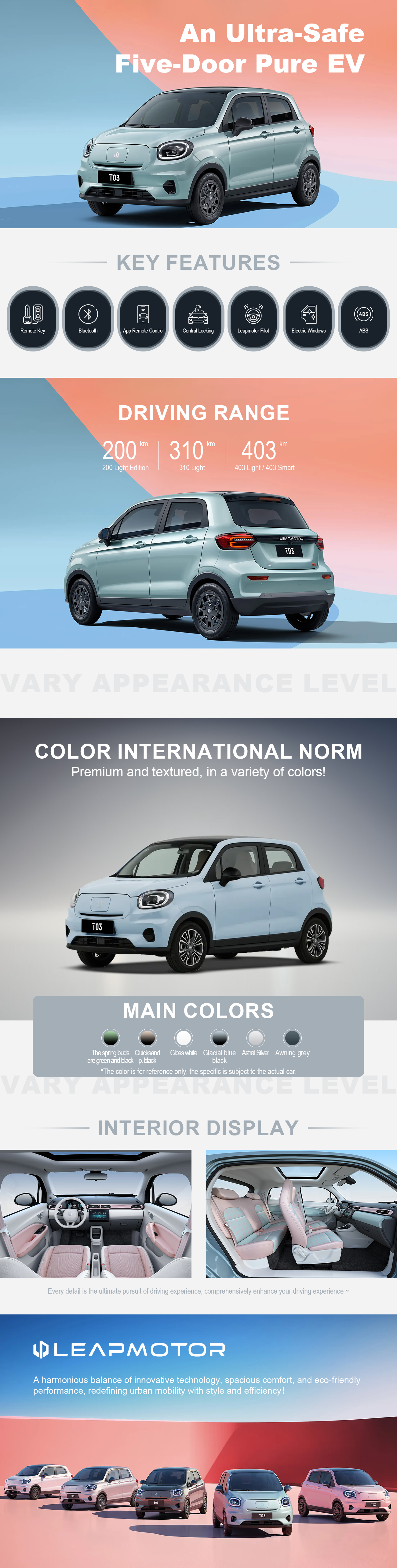 Leapmotor T03 | Electric City Car | Frdauto.com
