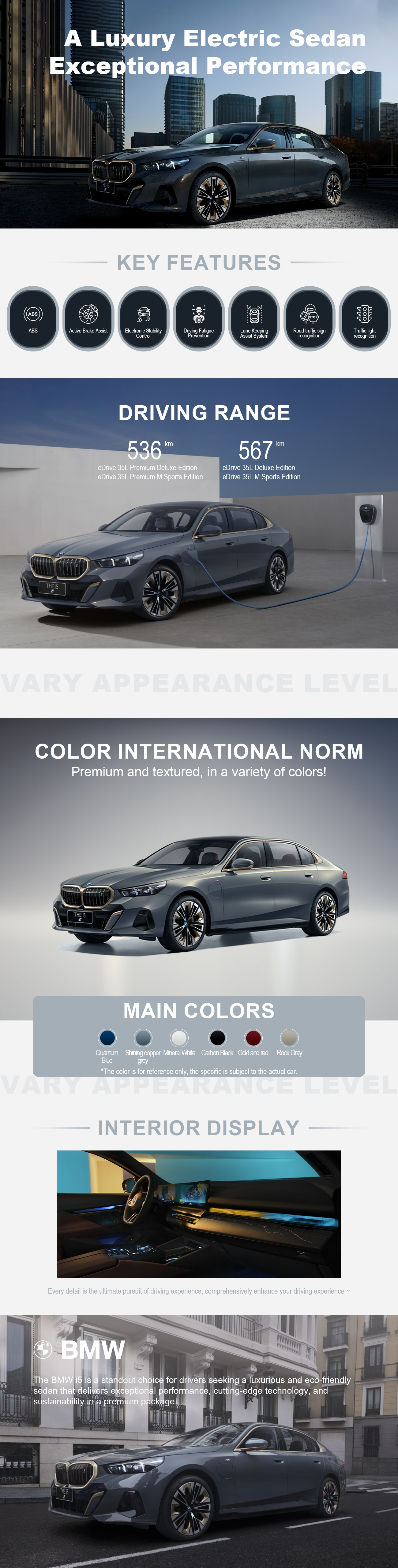 The BMW i5 is a standout choice for drivers seeking a luxurious and eco-friendly sedan that delivers exceptional performance, cutting-edge technology, and sustainability in a premium package.