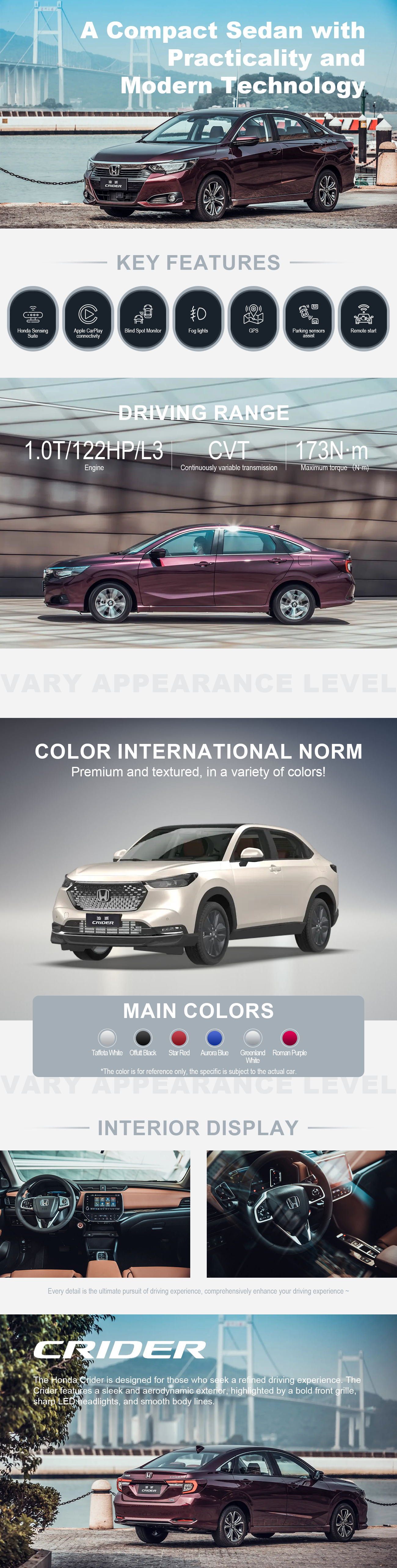 Honda Crider | A Compact Sedan