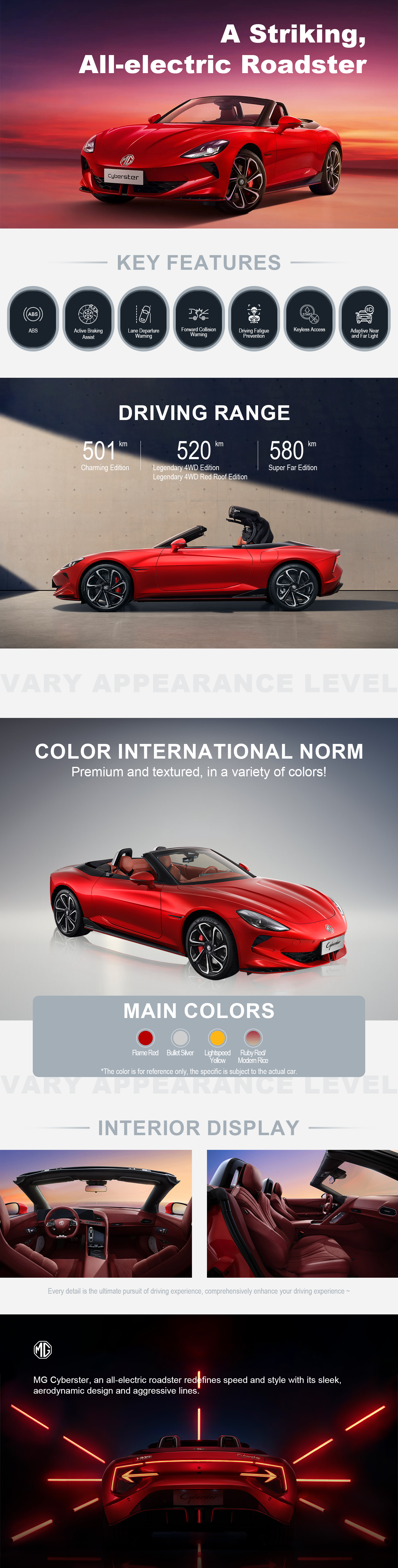 MG Cyberster, an all-electric roadster redefines speed and style with its sleek, aerodynamic design and aggressive lines.