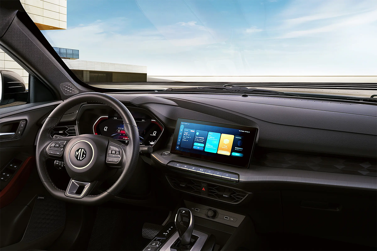 The MG5 features a coupe-inspired design with a bold front and sleek, aerodynamic lines. It’s a four-door that does not compromise on style or performance.